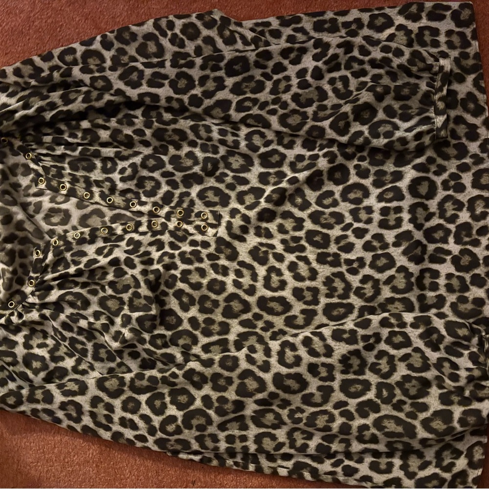 Michael Kors Leopard Print Blouse